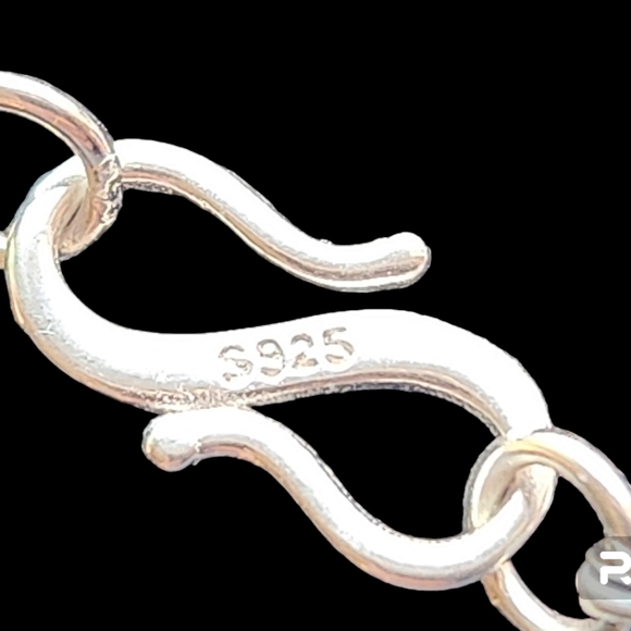 925 Silver & Austrian Crystal Bangle Bracelet - Picture 3 of 7